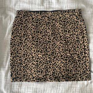 Cheetah print mini skirt